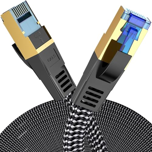 Siwket Cat 8 LAN Kabel 5m, 40Gbps 2000MHz Ethernet Kabel Netzwerkkabel, Flach Hochgeschwindigkeits Gigabit RJ45 Patchkabel Siwket Cat 8 LAN Kabel 5m, 40Gbps 2000MHz Ethernet Kabel Netzwerkkabel, Flach Hochgeschwindigkeits Gigabit RJ45 Patchkabel von Siwket