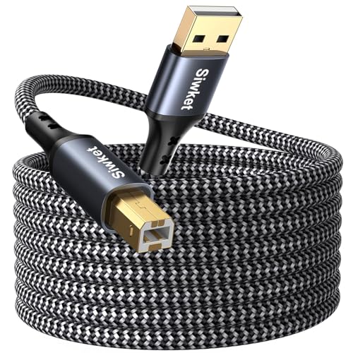Siwket USB Druckerkabel 5M, USB A auf B Drucker Kabel,USB 2.0 Typ B Kabel Hochgeschwindigkeits-Scanner kompatibel mit Lexmark, Dell, HP, Canon, Xerox, Brother, DAC und mehr Siwket USB Druckerkabel 5M, USB A auf B Drucker Kabel,USB 2.0 Typ B Kabel Hochgeschwindigkeits-Scanner kompatibel mit Lexmark, Dell, HP, Canon, Xerox, Brother, DAC und mehr von Siwket