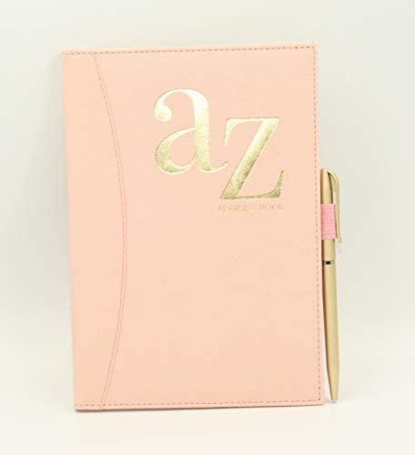 A to Z Telefon A5 Adressbuch A-Z Index Hard Back Cover mit Stift (Pink) von Sixstore