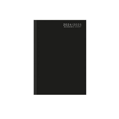 Sixstore 2024–2025, Wochenansicht, A4, akademischer Terminplaner, A4-WTV-Terminkalender, Planer mit gebundenem Einband (schwarz) von Sixstore