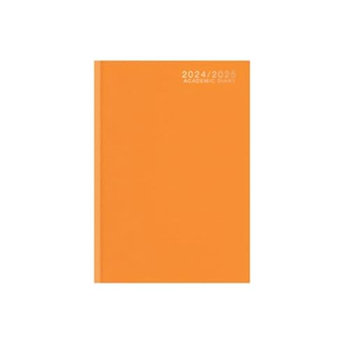 „Sixstore 2024–2025 Day a Page A4 Academic Diary A4 DAP Student Diary Casebound Cover (Orange) von Sixstore
