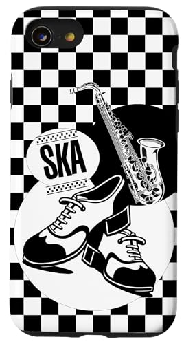 Mod Dub Reggae, einfarbig, kariert, Schuhtanz, coole Ska-Musik Hülle für iPhone SE (2020) / 7 / 8 von Ska Girl Boyz