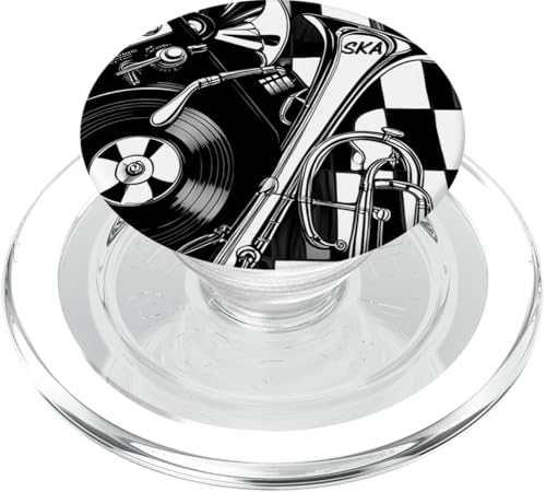Mod Dub Reggae Monotone Plattenspieler Check Ska Music Forever PopSockets PopGrip für MagSafe Mod Dub Reggae Monotone Plattenspieler Check Ska Music Forever PopSockets PopGrip für MagSafe von Ska Girl Boyz