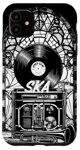 Mod Dub Reggae Mosaik Monochrome Vinyl Schallplatte Ska Music Hülle für iPhone 11 von Ska Girl Boyz