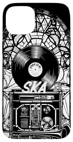 Mod Dub Reggae Mosaik Monochrome Vinyl Schallplatte Ska Music Hülle für iPhone 15 Plus Mod Dub Reggae Mosaik Monochrome Vinyl Schallplatte Ska Music Hülle für iPhone 15 Plus von Ska Girl Boyz