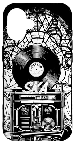 Mod Dub Reggae Mosaik Monochrome Vinyl Schallplatte Ska Music Hülle für iPhone 16 von Ska Girl Boyz