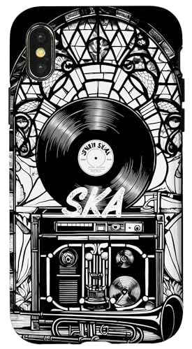 Mod Dub Reggae Mosaik Monochrome Vinyl Schallplatte Ska Music Hülle für iPhone X/XS von Ska Girl Boyz