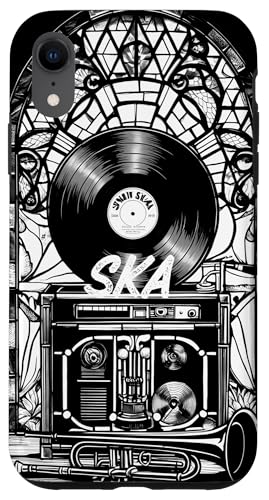 Mod Dub Reggae Mosaik Monochrome Vinyl Schallplatte Ska Music Hülle für iPhone XR Mod Dub Reggae Mosaik Monochrome Vinyl Schallplatte Ska Music Hülle für iPhone XR von Ska Girl Boyz