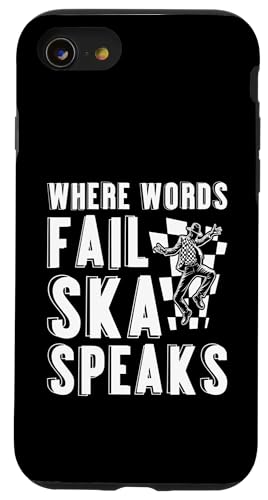 Jamaikanische Musikwörter scheitern Karibischer Musikliebhaber Ska Reggae Hülle für iPhone SE (2020) / 7 / 8 von Ska Music Costume For Ska Fans & Ska Reggae Lover