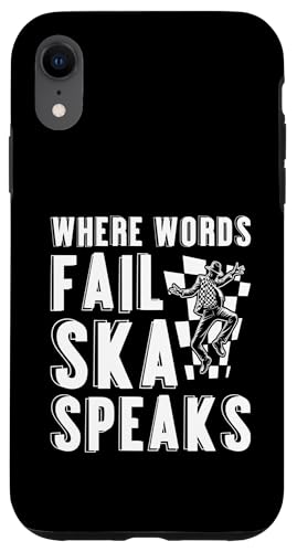 Jamaikanische Musikwörter scheitern Karibischer Musikliebhaber Ska Reggae Hülle für iPhone XR Jamaikanische Musikwörter scheitern Karibischer Musikliebhaber Ska Reggae Hülle für iPhone XR von Ska Music Costume For Ska Fans & Ska Reggae Lover