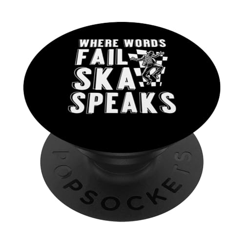 Jamaikanische Musikwörter scheitern Karibischer Musikliebhaber Ska Reggae PopSockets Klebender PopGrip von Ska Music Costume For Ska Fans & Ska Reggae Lover