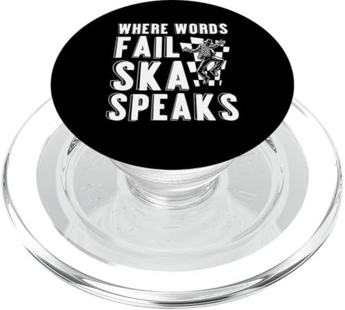 Jamaikanische Musikwörter scheitern Karibischer Musikliebhaber Ska Reggae PopSockets PopGrip für MagSafe von Ska Music Costume For Ska Fans & Ska Reggae Lover