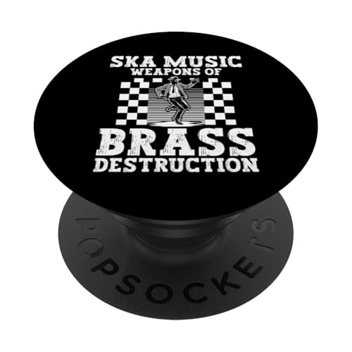 Karibik Musikwaffen Jamaikanischer Musikliebhaber Ska Musik PopSockets Klebender PopGrip von Ska Music Costume For Ska Fans & Ska Reggae Lover