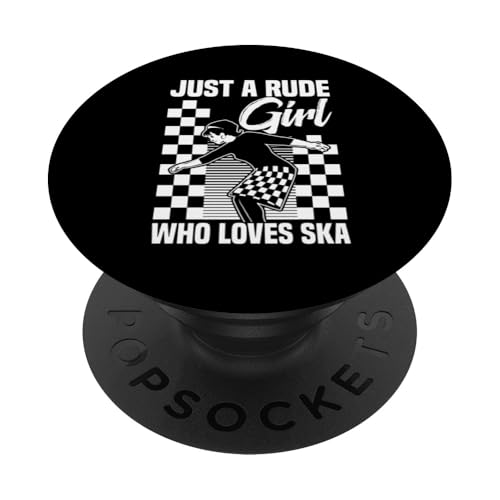 Ska-Musikfans Unhöfliches Mädchen Jamaikanischer Musikliebhaber Ska Reggae PopSockets Klebender PopGrip von Ska Music Costume For Ska Fans & Ska Reggae Lover