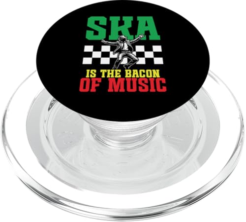 Ska-Musikliebhaber The Bacon Jamaikanischer Musikliebhaber Ska-Musiker PopSockets PopGrip für MagSafe von Ska Music Costume For Ska Fans & Ska Reggae Lover