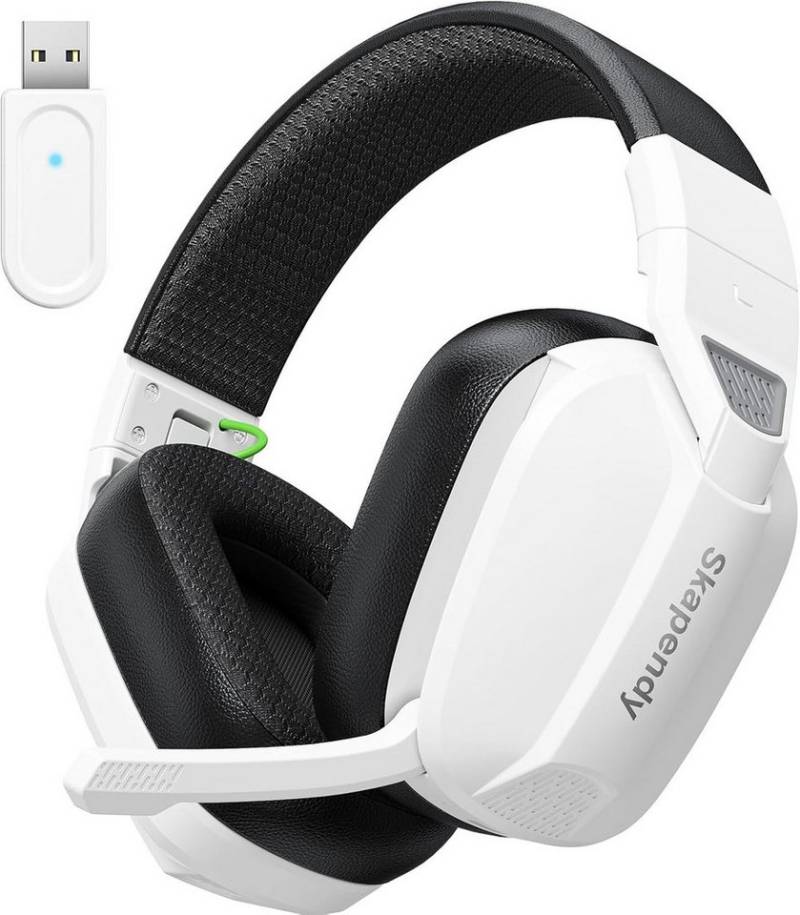 Skapendy Mit interated Mikrofon, 2.4Ghz USB, Dual EQ Modus, 50mm Treiber Gaming-Headset (Das Headset unterstützt Bluetooth 5.4 und USB 2.4GHz, kompatibel mit PS4, PS5, PC, Switch und mehr. Einfach zwischen den Modi wechseln für ein perfektes Gaming-Erlebnis., Wireless Gaming Headset Mit Mikrofon) von Skapendy