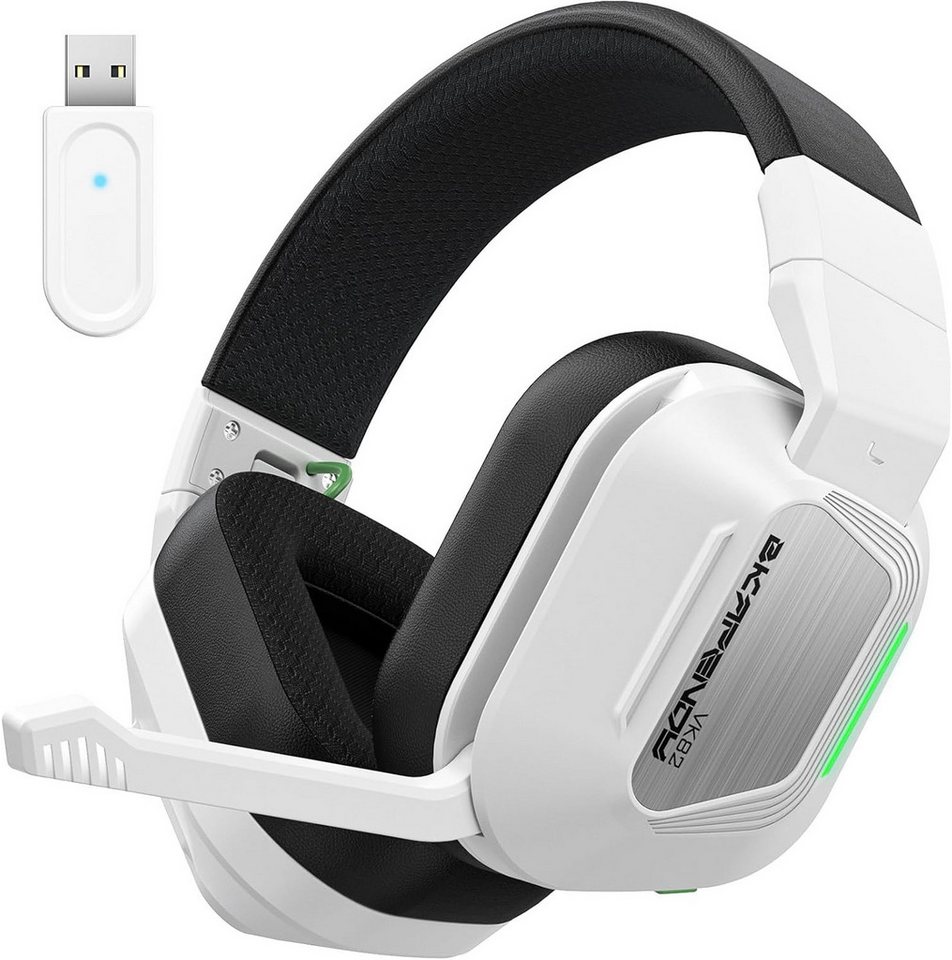Skapendy Mit interated Mikrofon, 2.4Ghz USB, Dual EQ Modus, 50mm Treiber Gaming-Headset (Passen Sie den Klang mit dem Spielmodus für bessere Immersion oder dem Musikmodus für optimierte Frequenzen an, um Musik und Spiele detailgetreu zu erleben., VK82 Wireless Gaming Headset für PC, PS4, PS55.4 Bluetooth) Skapendy Mit interated Mikrofon, 2.4Ghz USB, Dual EQ Modus, 50mm Treiber Gaming-Headset (Passen Sie den Klang mit dem Spielmodus für bessere Immersion oder dem Musikmodus für optimierte Frequenzen an, um Musik und Spiele detailgetreu zu erleben., VK82 Wireless Gaming Headset für PC, PS4, PS55.4 Bluetooth) von Skapendy