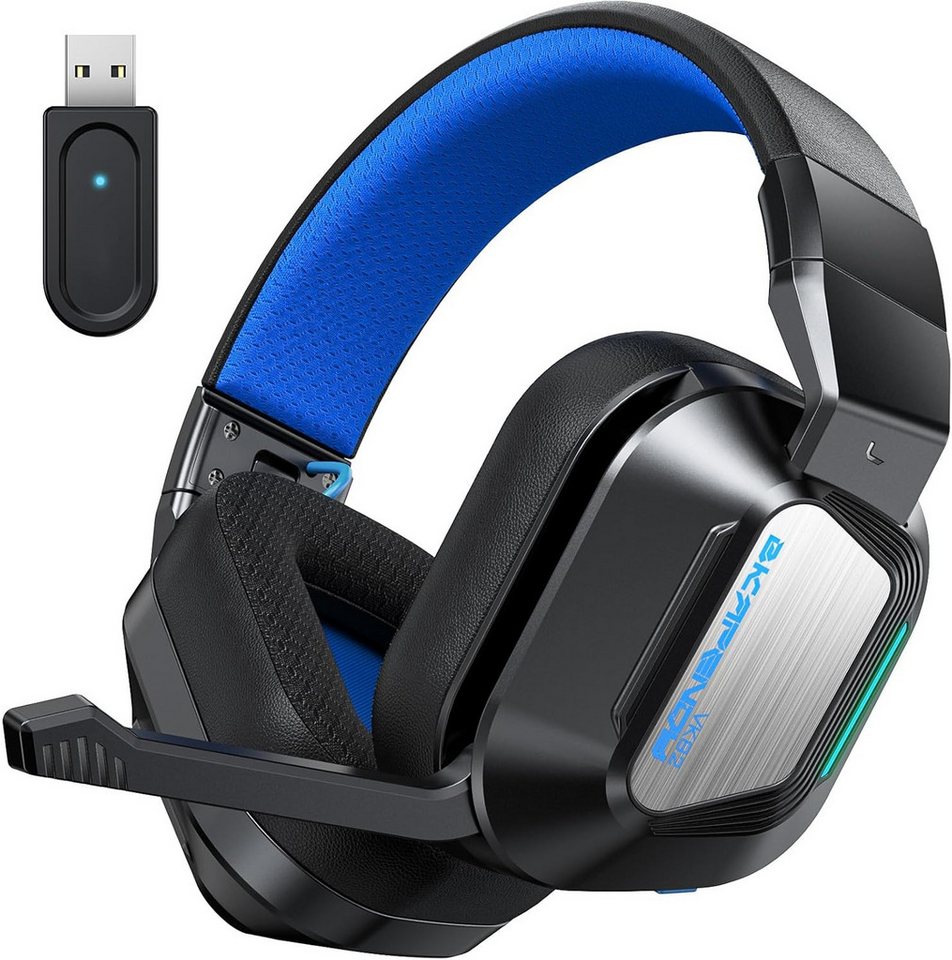 Skapendy Mit interated Mikrofon, 2.4Ghz USB, Dual EQ Modus, 50mm Treiber Gaming-Headset (echseln Sie zwischen Bluetooth 5.4 und kabellosem 2,4 GHz für ein flüssiges Erlebnis mit weniger als 20 ms Latenz auf PS5/PS4/PC und weiteren Geräten., Wireless Gaming Headset für PC, PS4, PS5) Skapendy Mit interated Mikrofon, 2.4Ghz USB, Dual EQ Modus, 50mm Treiber Gaming-Headset (echseln Sie zwischen Bluetooth 5.4 und kabellosem 2,4 GHz für ein flüssiges Erlebnis mit weniger als 20 ms Latenz auf PS5/PS4/PC und weiteren Geräten., Wireless Gaming Headset für PC, PS4, PS5) von Skapendy