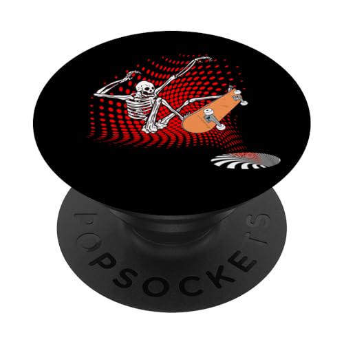 Skateboard 5D Skelett Skater Skaten Skateboarder Skater PopSockets Klebender PopGrip von Skater Skateboards Zubehör Geschenke Shirt