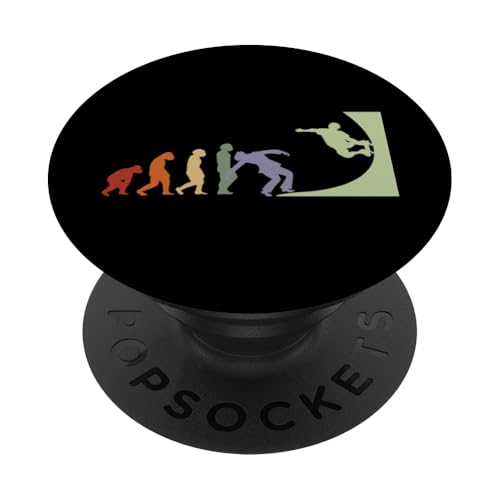 Skateboard Evolution Skater Rampe Skaten Skateboarder PopSockets Klebender PopGrip von Skater Skateboards Zubehör Geschenke Shirt