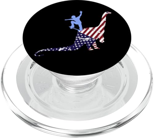 Skateboard Skater Skaten Dinos Dinosaurier USA Skateboarder PopSockets PopGrip für MagSafe von Skater Skateboards Zubehör Geschenke Shirt
