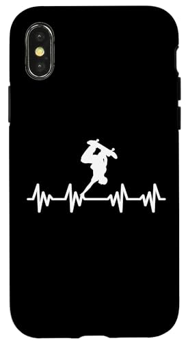 Skateboard Skater Skaten Herzschlag Skateboarder Hülle für iPhone X/XS Skateboard Skater Skaten Herzschlag Skateboarder Hülle für iPhone X/XS von Skater Skateboards Zubehör Geschenke Shirt