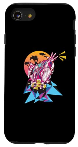 Skateboard Vaporwave Skelett Skater Skaten 90er Skateboarder Hülle für iPhone SE (2020) / 7 / 8 von Skater Skateboards Zubehör Geschenke Shirt