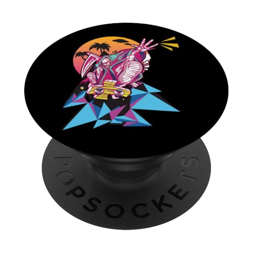 Skateboard Vaporwave Skelett Skater Skaten 90er Skateboarder PopSockets Klebender PopGrip von Skater Skateboards Zubehör Geschenke Shirt