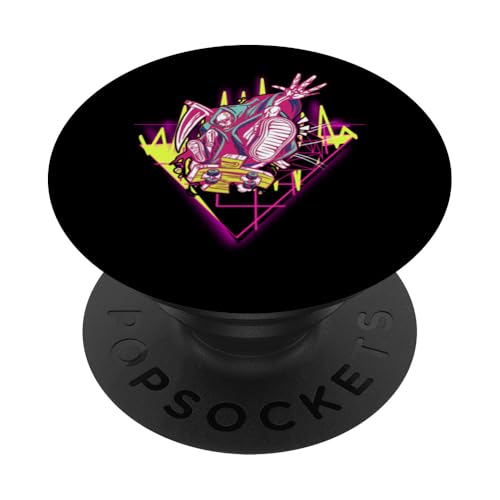 Skateboard Vaporwave Skelett Skater Skaten Skateboarder PopSockets Klebender PopGrip von Skater Skateboards Zubehör Geschenke Shirt