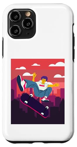 City Skateboarding Skateboarder auf einem Skateboard Hülle für iPhone 11 Pro von Skaters skate