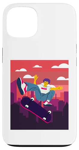City Skateboarding Skateboarder auf einem Skateboard Hülle für iPhone 13 von Skaters skate