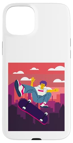 City Skateboarding Skateboarder auf einem Skateboard Hülle für iPhone 15 Plus von Skaters skate