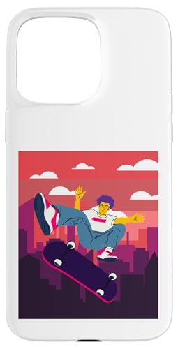 City Skateboarding Skateboarder auf einem Skateboard Hülle für iPhone 15 Pro Max von Skaters skate