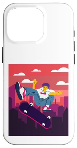 City Skateboarding Skateboarder auf einem Skateboard Hülle für iPhone 16 Pro von Skaters skate