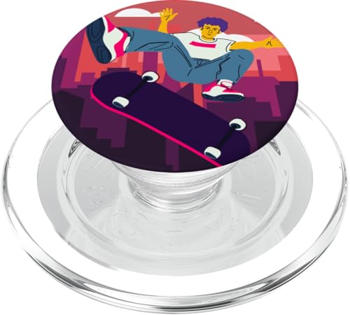 City Skateboarding Skateboarder auf einem Skateboard PopSockets PopGrip für MagSafe City Skateboarding Skateboarder auf einem Skateboard PopSockets PopGrip für MagSafe von Skaters skate