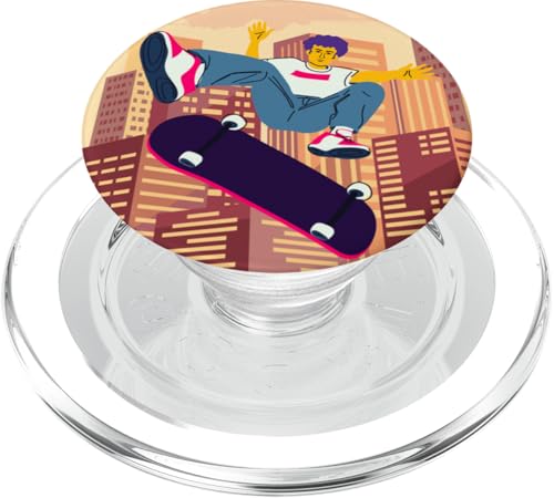 City Skateboarding Skateboarder auf einem Skateboard PopSockets PopGrip für MagSafe City Skateboarding Skateboarder auf einem Skateboard PopSockets PopGrip für MagSafe von Skaters skate