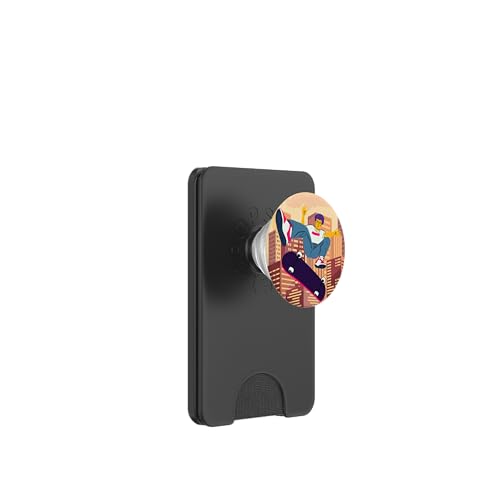 City Skateboarding Skateboarder auf einem Skateboard PopSockets PopWallet für MagSafe City Skateboarding Skateboarder auf einem Skateboard PopSockets PopWallet für MagSafe von Skaters skate