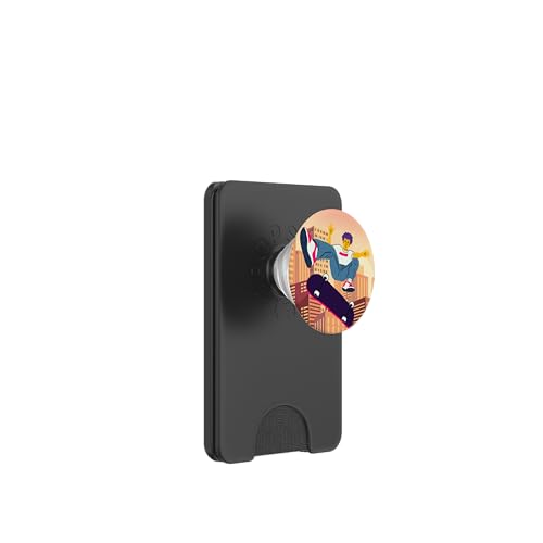 City Skateboarding Skateboarder auf einem Skateboard PopSockets PopWallet für MagSafe City Skateboarding Skateboarder auf einem Skateboard PopSockets PopWallet für MagSafe von Skaters skate