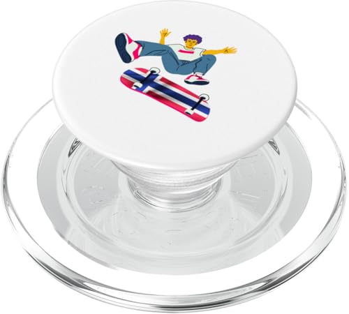 Norway Skateboarding Skateboarder auf einem Skateboard PopSockets PopGrip für MagSafe Norway Skateboarding Skateboarder auf einem Skateboard PopSockets PopGrip für MagSafe von Skaters skate