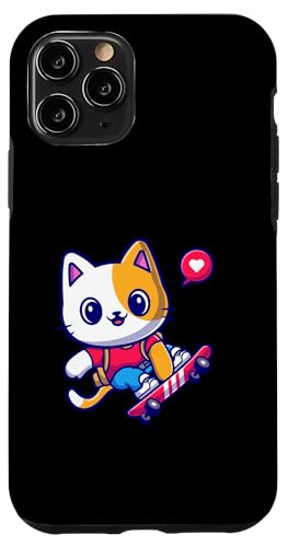 Skateboarding-Cat Skateboarder auf einem Skateboard Hülle für iPhone 11 Pro von Skaters skate