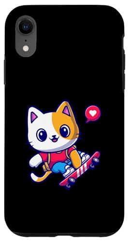 Skateboarding-Cat Skateboarder auf einem Skateboard Hülle für iPhone XR von Skaters skate