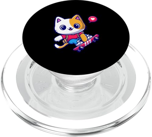 Skateboarding-Cat Skateboarder auf einem Skateboard PopSockets PopGrip für MagSafe Skateboarding-Cat Skateboarder auf einem Skateboard PopSockets PopGrip für MagSafe von Skaters skate