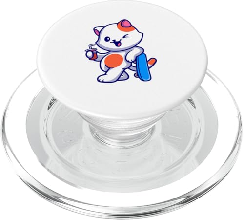 Skateboarding-Cat Skateboarder auf einem Skateboard PopSockets PopGrip für MagSafe Skateboarding-Cat Skateboarder auf einem Skateboard PopSockets PopGrip für MagSafe von Skaters skate