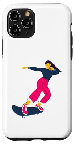 Skateboarding Girl Skateboarder auf einem Skateboard Hülle für iPhone 11 Pro von Skaters skate