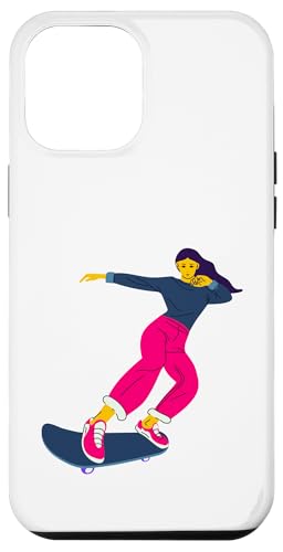 Skateboarding Girl Skateboarder auf einem Skateboard Hülle für iPhone 12 Pro Max von Skaters skate