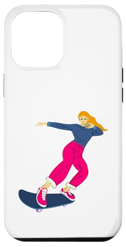 Skateboarding Girl Skateboarder auf einem Skateboard Hülle für iPhone 12 Pro Max von Skaters skate