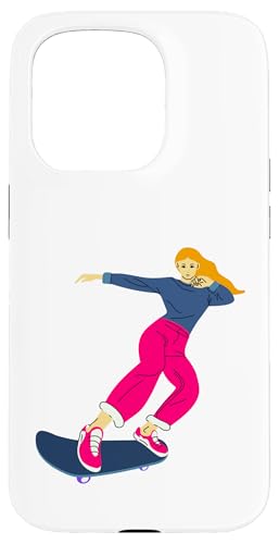 Skateboarding Girl Skateboarder auf einem Skateboard Hülle für iPhone 15 Pro von Skaters skate