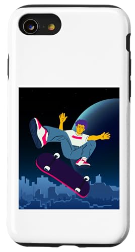 Skateboarding Skateboarder auf einem Skateboard Hülle für iPhone SE (2020) / 7 / 8 von Skaters skate