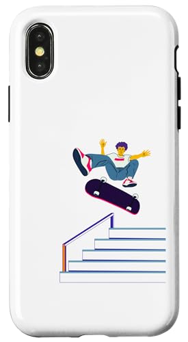 Skateboarding Skateboarder auf einem Skateboard Hülle für iPhone X/XS Skateboarding Skateboarder auf einem Skateboard Hülle für iPhone X/XS von Skaters skate