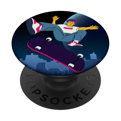 Skateboarding Skateboarder auf einem Skateboard PopSockets Klebender PopGrip Skateboarding Skateboarder auf einem Skateboard PopSockets Klebender PopGrip von Skaters skate